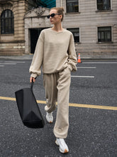 1pc Drop Shoulder Sweatshirt & 1pc Sweatpants